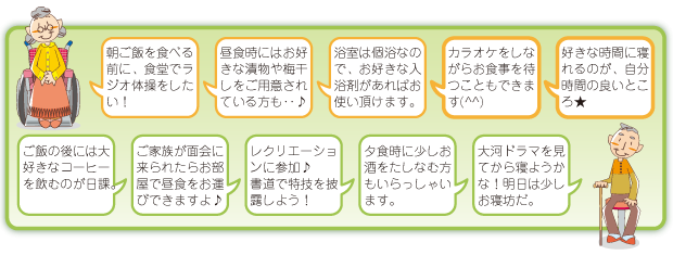 介護付き有料老人ホーム　寿寿 ー ことこと　日々の過ごし方